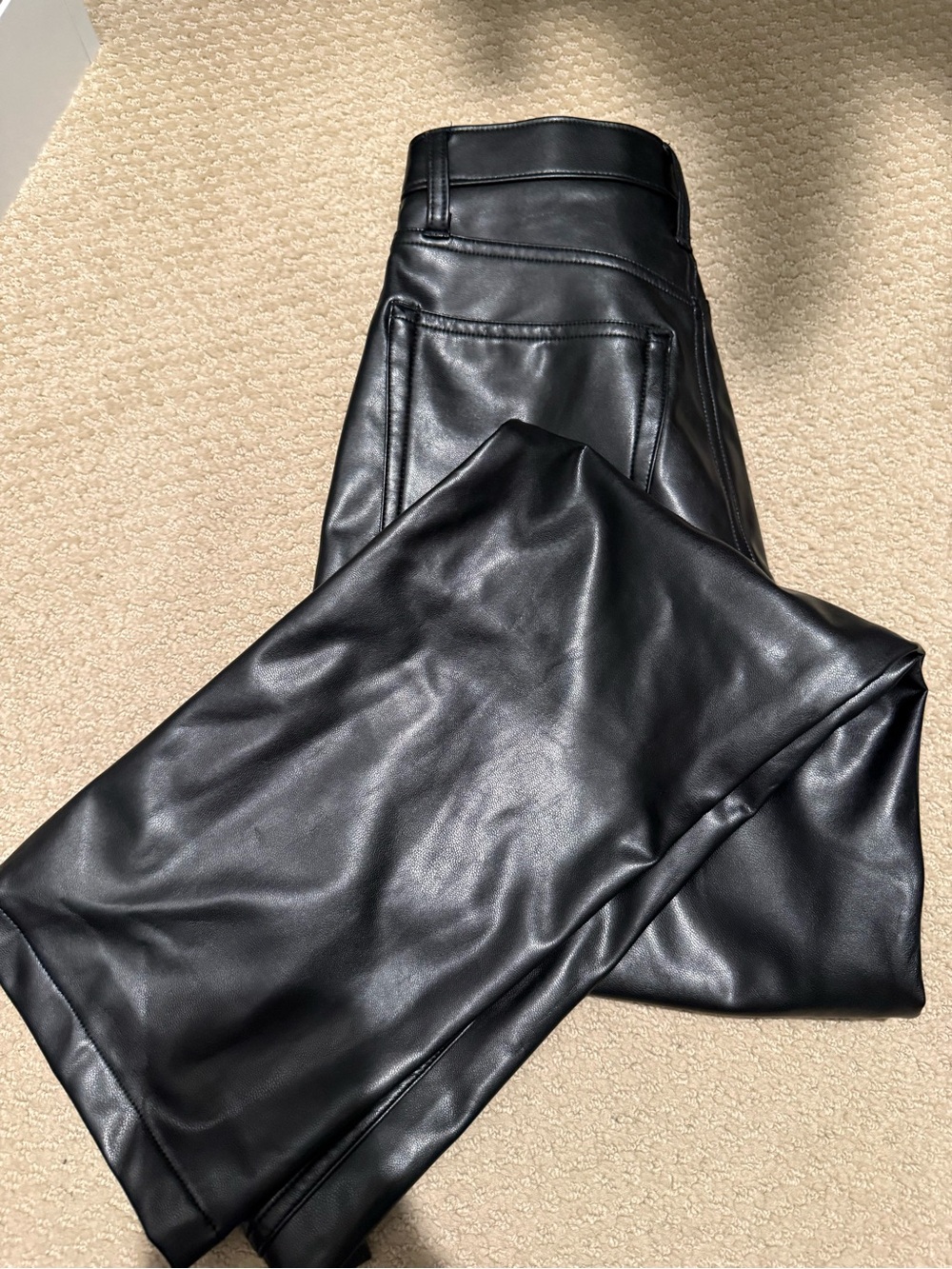 Abercrombie & Fitch Black Faux Leather Pants